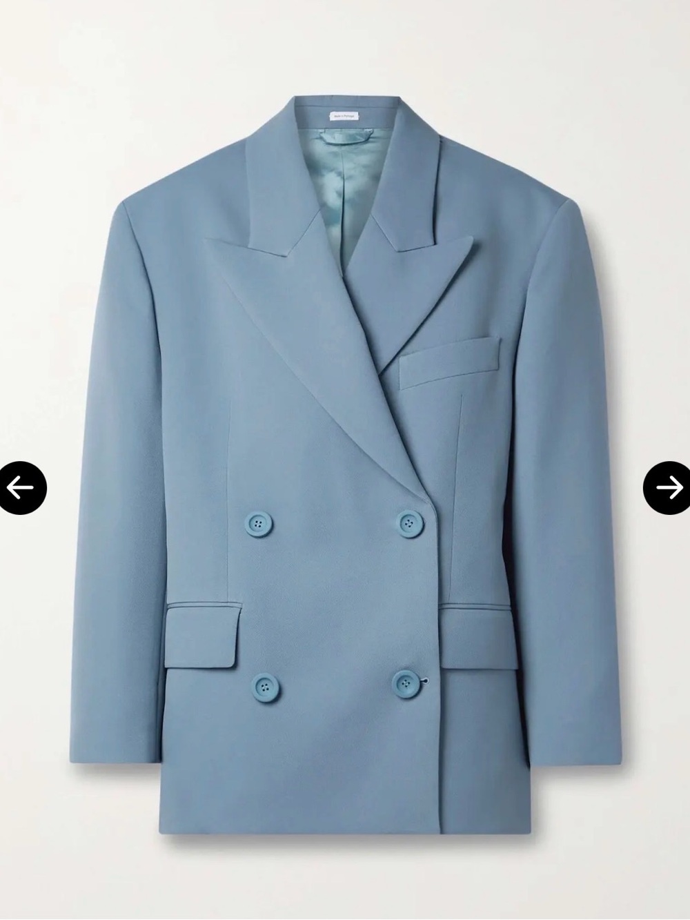 Acne Studios Double-Breasted
Twill Blazer